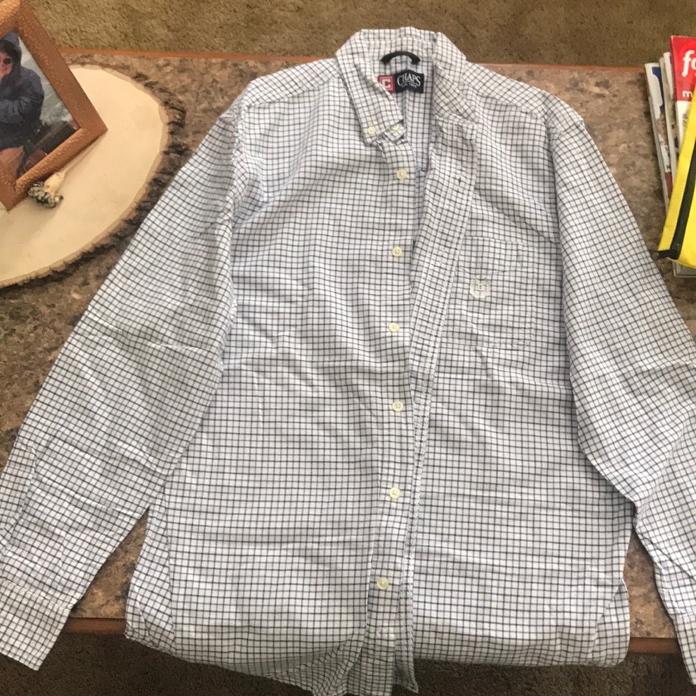 Men's chaps dress button up shirt
